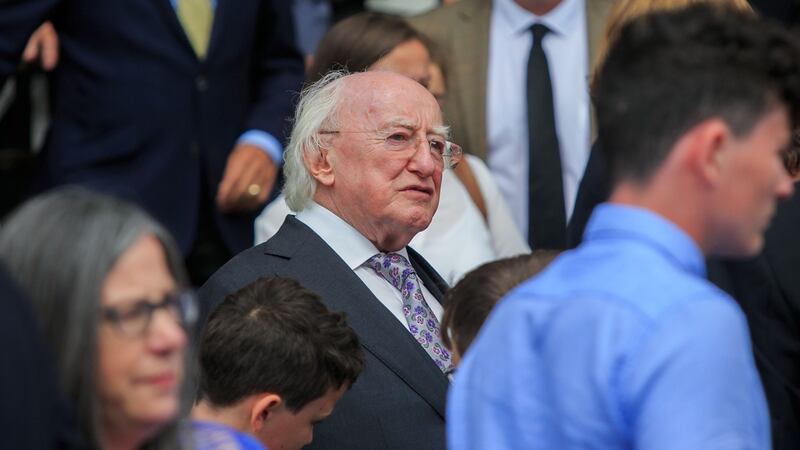 President Michael D Higgins represented the State at the funeral Mass. Photograph: Gareth Chaney/Collins